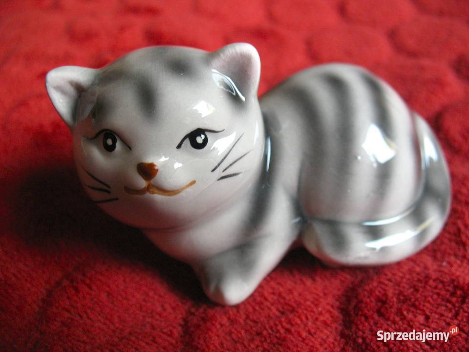 KOT pręgowany 6 x 4 x 8 Figurka z porcelany Siedlce