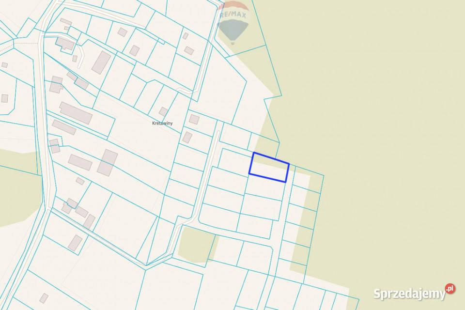 Działka 943 m 200 m jeziora Kretowiny las Grunty i działki warmińsko-mazurskie sprzedam