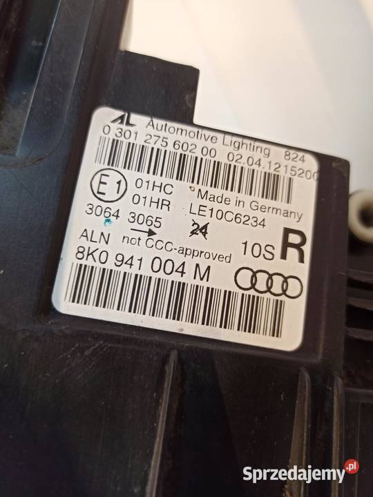 LAMPA PRAWY PRZÓD AUDI A4 B8 8K0941004M RHD sprzedam