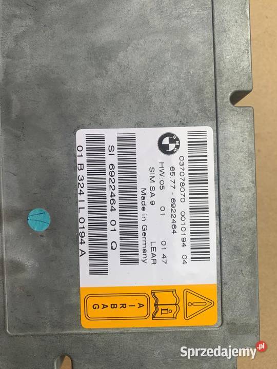 Moduł sterownik sensor airbag bmw 7 e65 e66 Szczecin