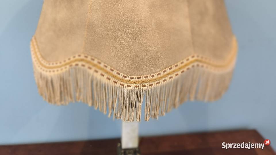 Piękna unikalna lampa mosiężna marmur łódzkie Łódź sprzedam