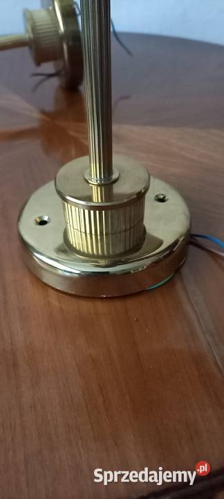 Para mosiężnych kinkietów z kloszami Skierniewice