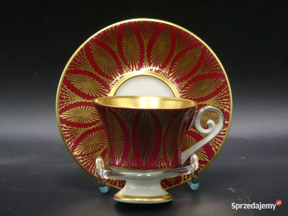 Zjawiskowa bogato złocona mokka Alka niemal wielkopolskie sprzedam