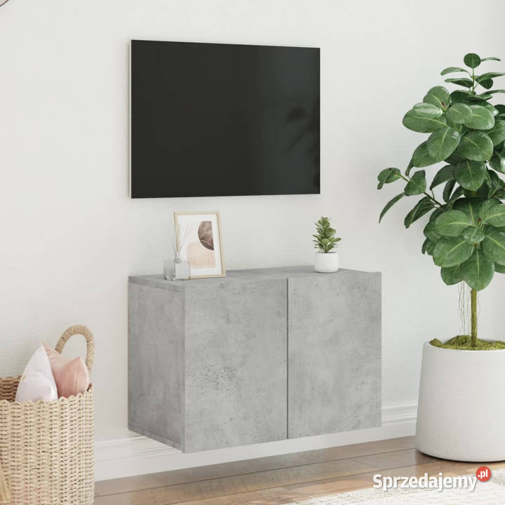 Ścienna szafka TV szarość betonu 60x30x41 Warszawa