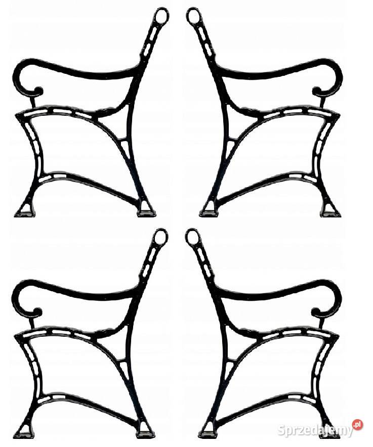 OGRODOWY ZESTAW 6 x nogi alu Królewska z Meble ogrodowe Końskie