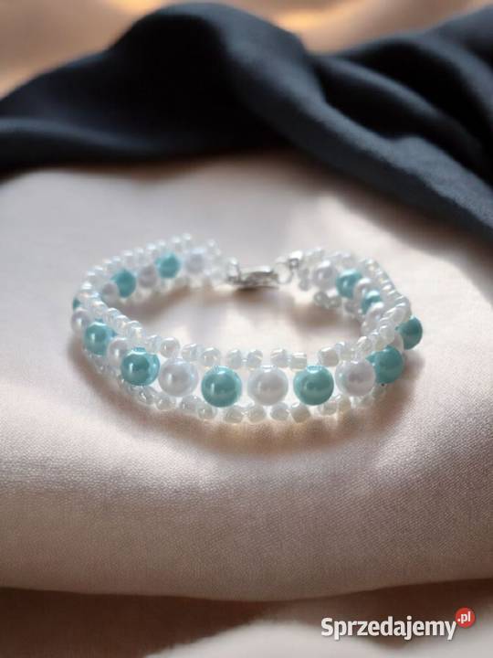 Bransoletka z imitacji pereł dwukolorowych podkarpackie Sanok