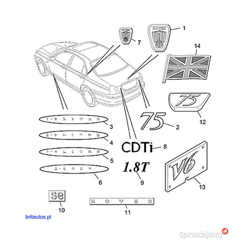 ROVER MG EMBLEMAT ZNACZEK FLAGA UK LOGO NOWY Poznań