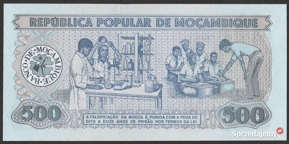 MOZAMBIK 500 METICAIS 1983 STAN BANKOWY UNC Łódź