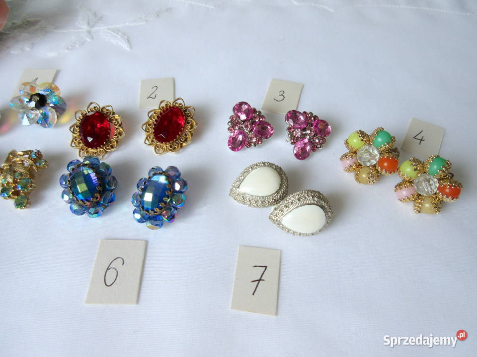 Stara biżuteria klipsy kolczyki lata 80 Straszydle