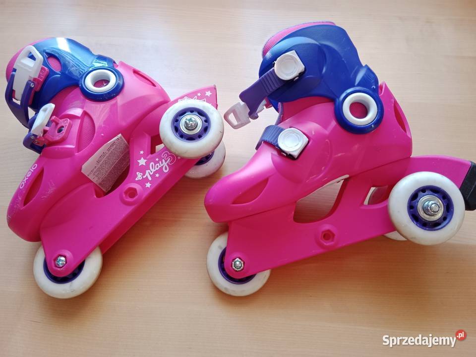 OXELO Rolki dzieci Play3 różowofioletowe Poznań sprzedam