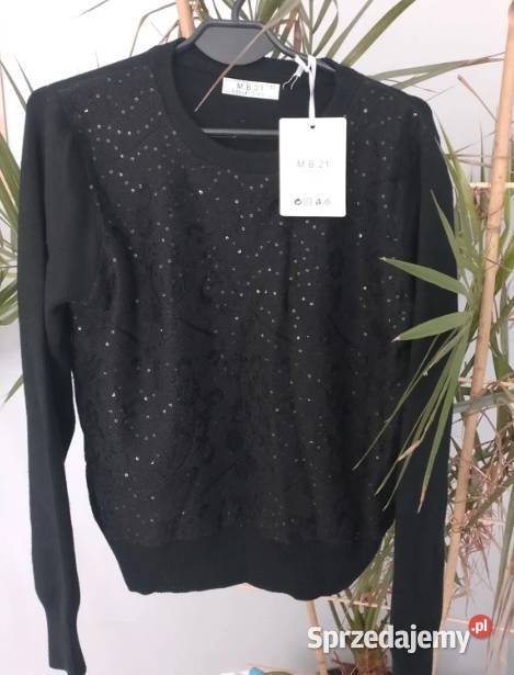 Sweter uniwersalny czarny bb21 Swetry i golfy