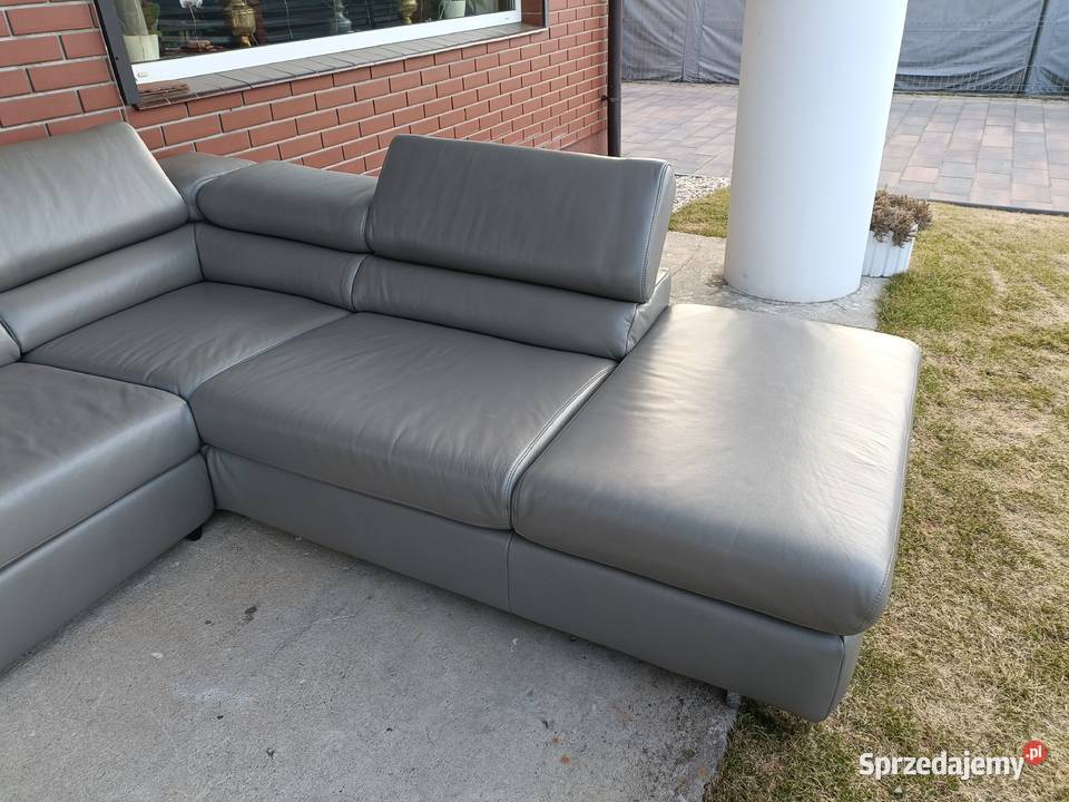 Sprzedam narożnik plus pufa ze skóry Konin