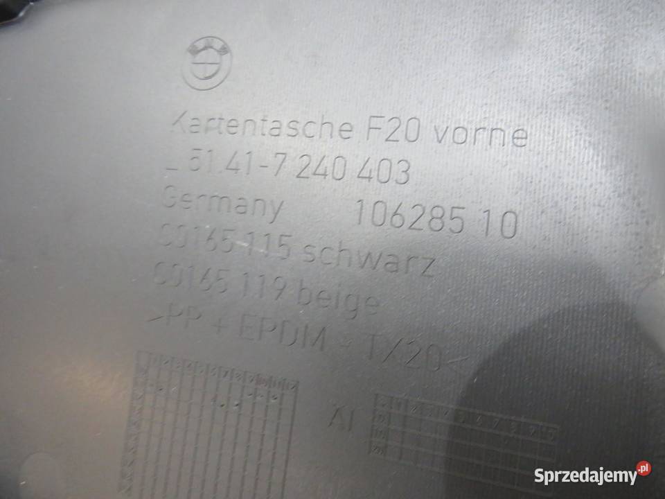 BOCZEK TAPICERKA DRZWI LEWY PRZÓD BMW F20