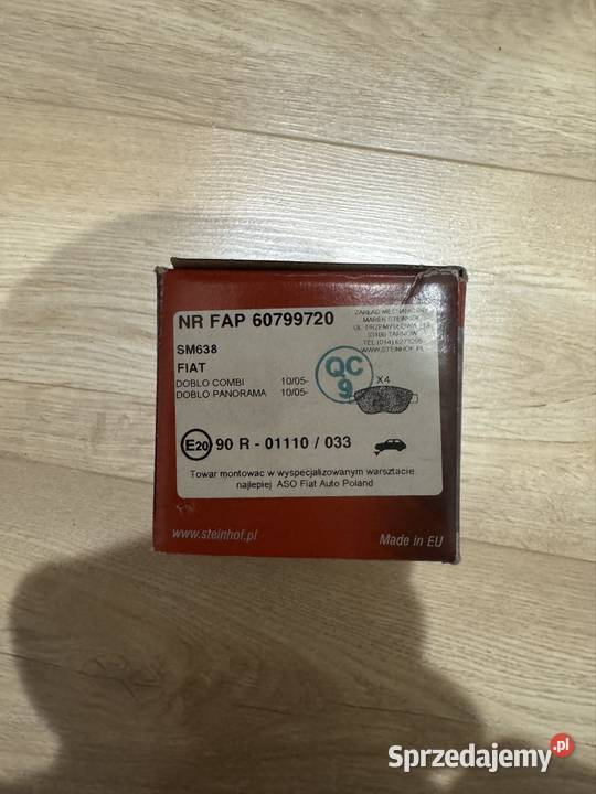 Klocki hamulcowe przód Fiat Doblo60799720 śląskie sprzedam