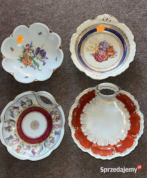 Patera z dziurką Scenki dworskie Oskar Porcelana i szkło Gdańsk