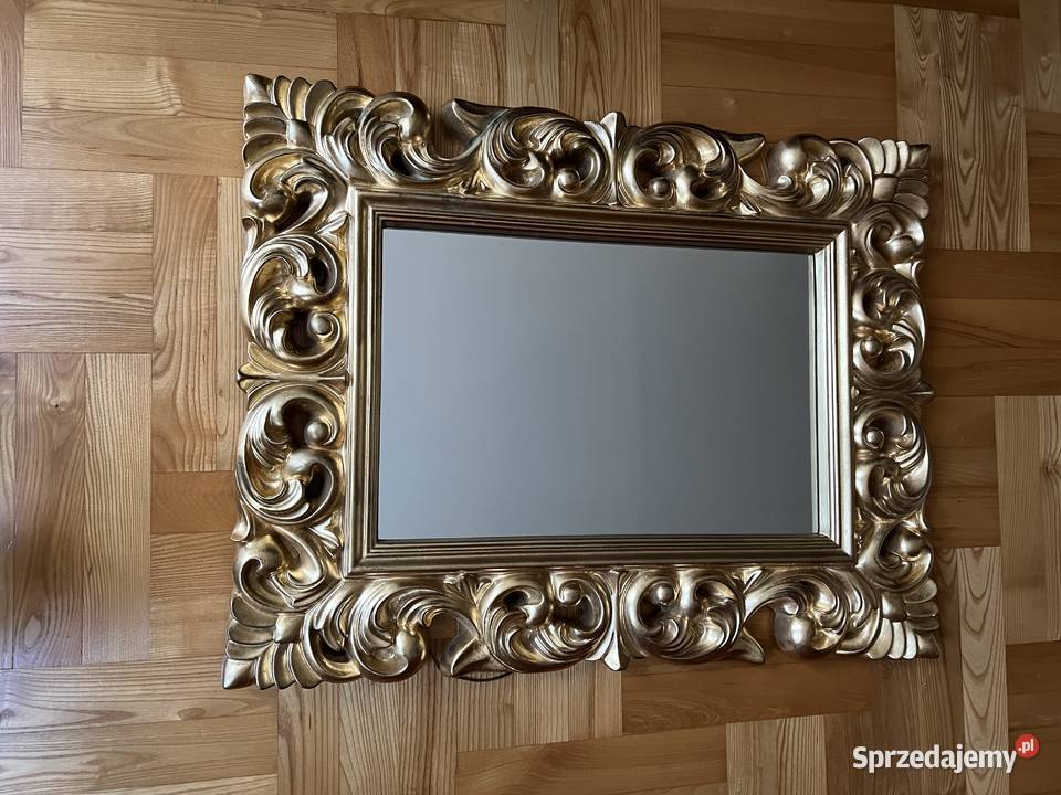Lustro w ozdobnej ramie koloru złotego 50x40 inny kolor Otwock