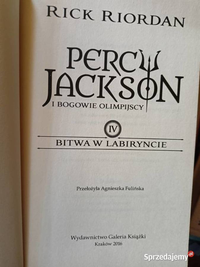 Riordan Książki Bitwa w Labiryncie książki miękka
