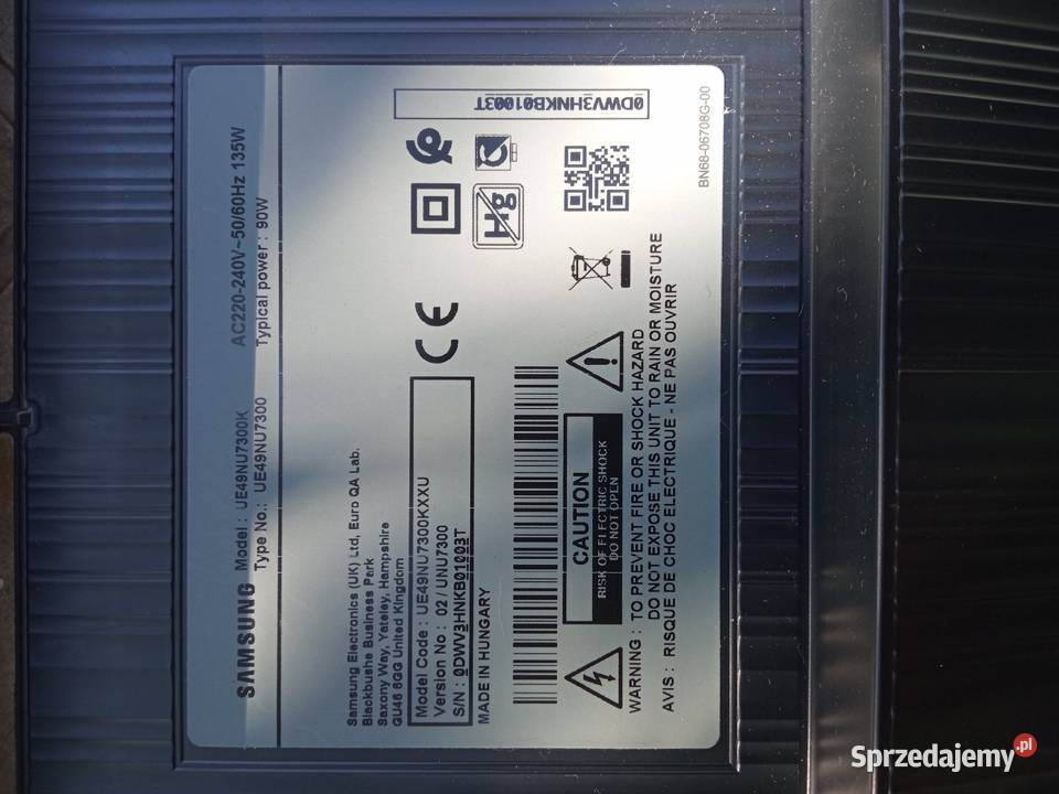 Sprzedam płyty Samsung UE49NU7300 sprawne śląskie