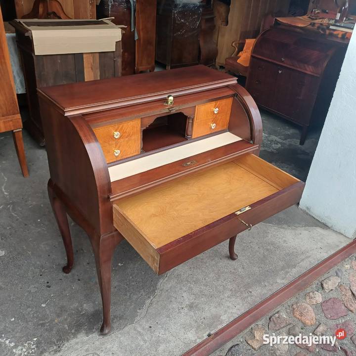 Reprezentacyjne Biurko Sekretarzyk cylindryczny wielkopolskie Suchorzew