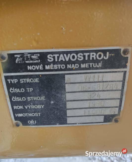 Walec drogowy wibracyjny Stavostroj VV 111 Bełchatów sprzedam