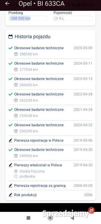 Sprzedam Opel Zafira 19 CDTI 120 2006 290000km Białystok