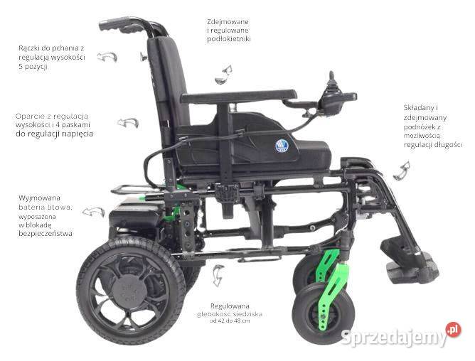 Składany wózek elektryczny inwalidzki Verso Gliwice