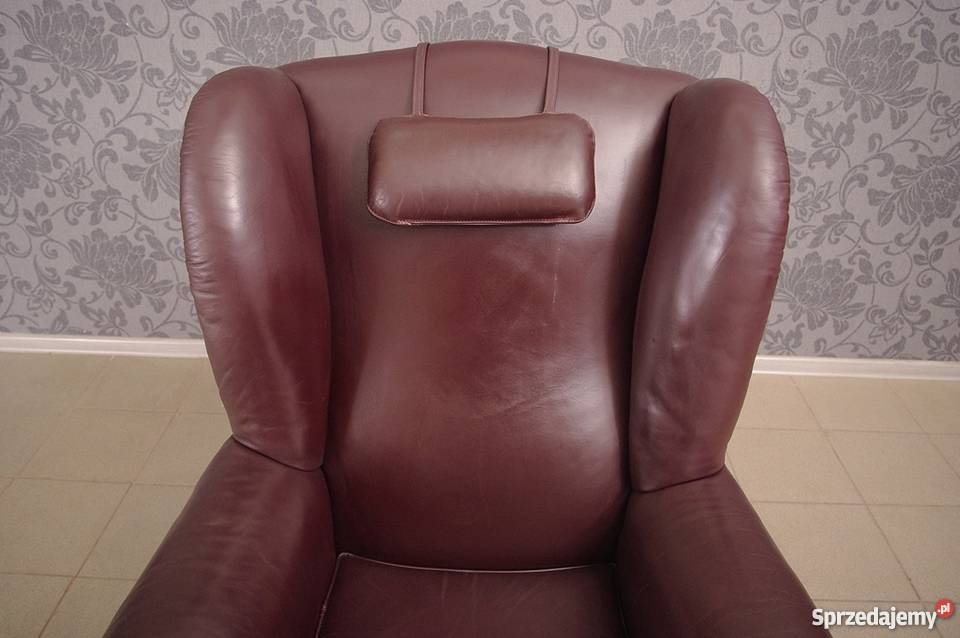 Fotel uszak skóra naturalna wygodny 4111 Meble Nysa