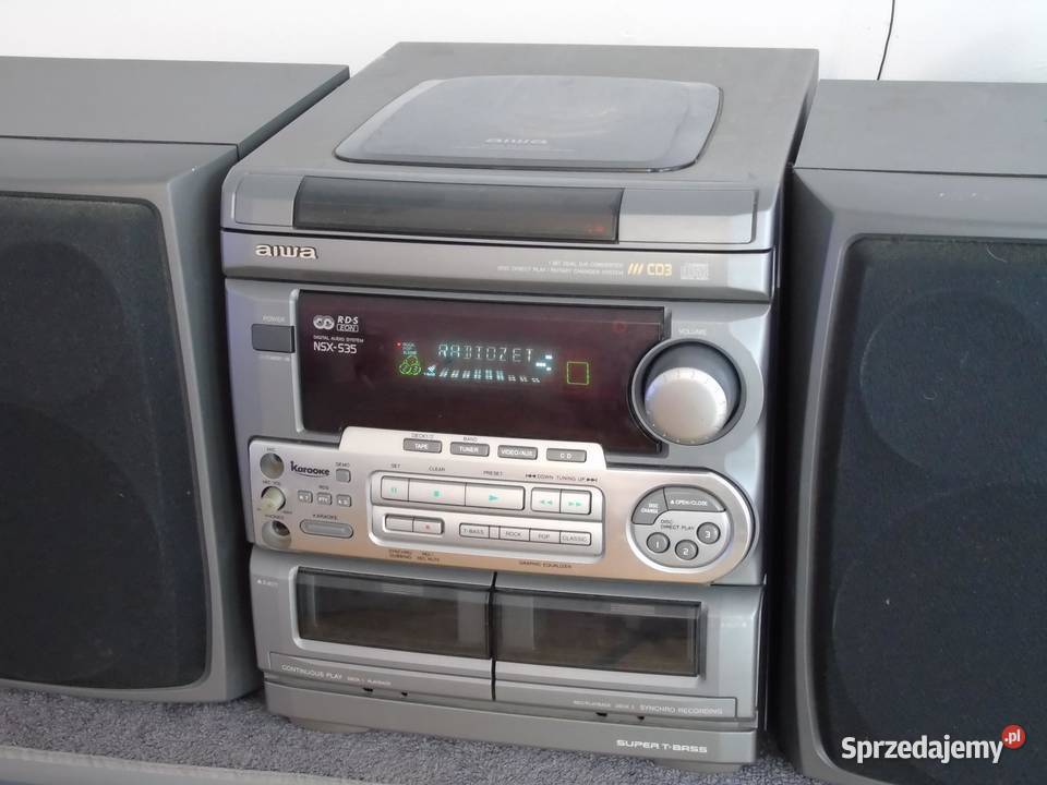 Wieża Aiwa kolumny RDS AUX CD 110 wat WYSYŁKA podkarpackie