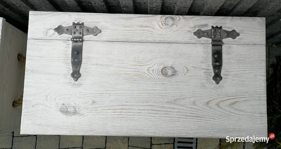Skrzynia rustykalna siedziskokufer ławka biała Pozostałe Radków