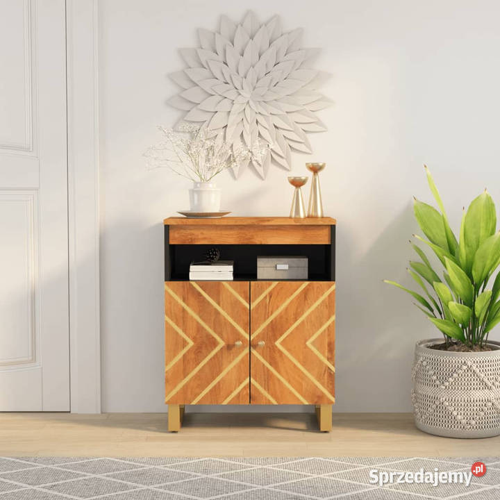 Szafka brązowoczarna 60x335x75 lite drewno mango Warszawa