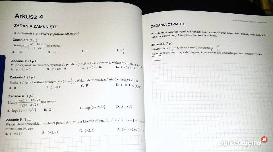 Teraz matura Matematyka Arkusze maturalne E Chełm