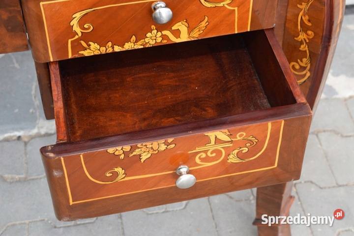 Drewniane Biurko Styl Art Deco Stół Gabinet Kraków