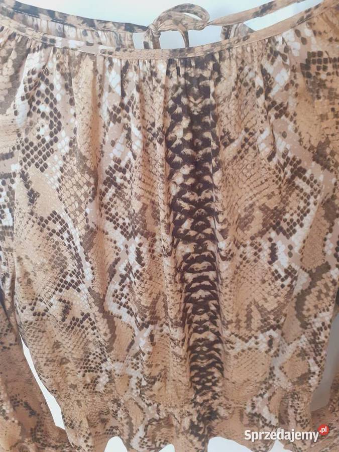 bluzka wzór skóra węża HM M Bluzki i koszule Gdańsk