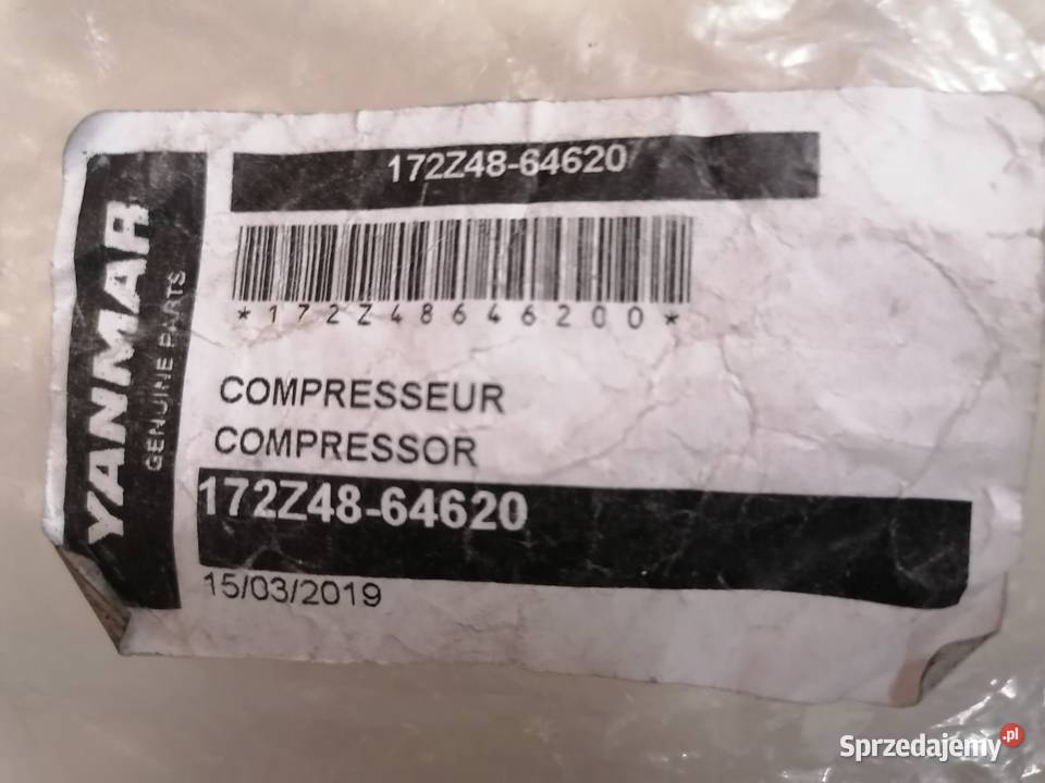 Yanmar kompresor fotela łódzkie Zgierz