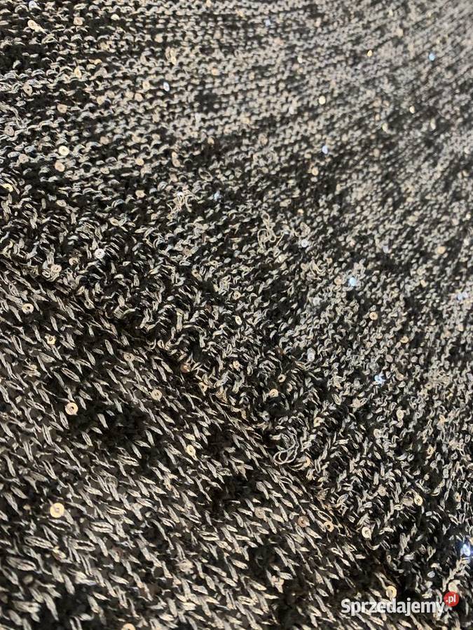 Sweter z cekinami cekinowy z krótkim rękawem Jasło