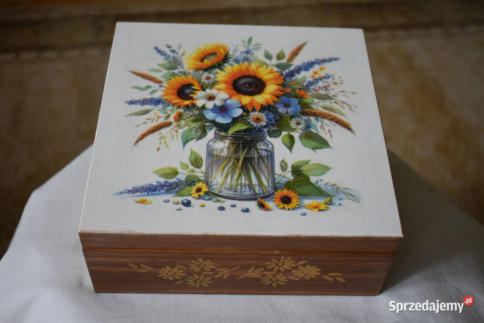 Szkatułka pudełko decoupage rękodzieło Warszawa sprzedam