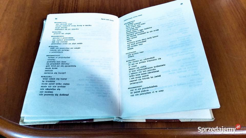 Życie jest snem Pedro Calderón de la Barca PIW twarda Podręczniki Gdańsk