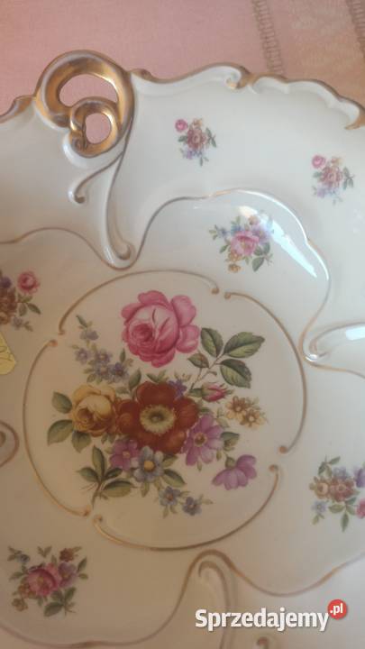 Patera z różami Ilmenau Made in Germany
Złocona