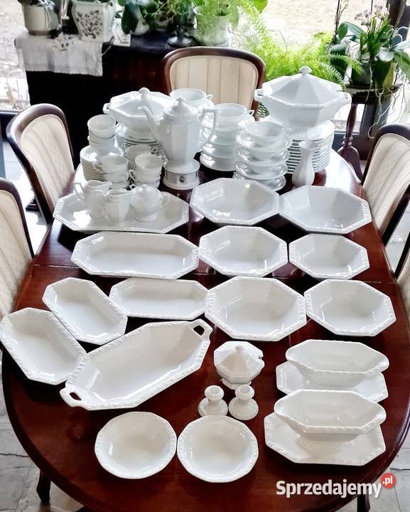 Rosenthal Biała Mariaserwis obiadowy 12osób 99 Nałęczów