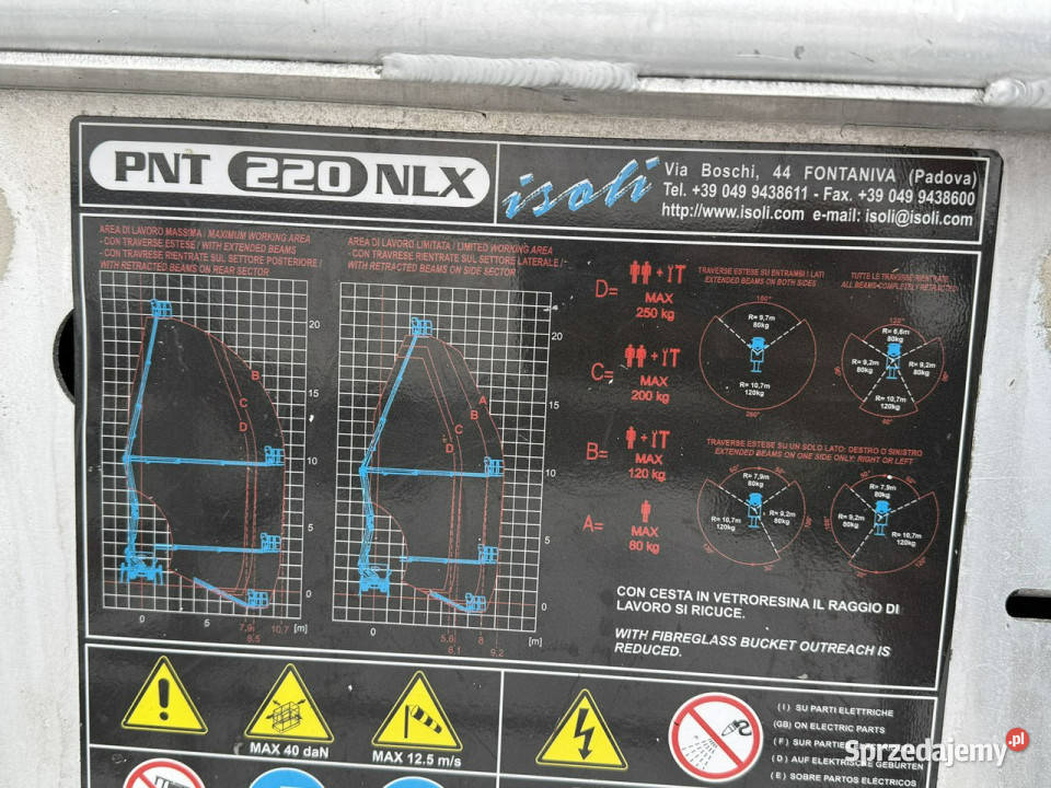 Nissan Cabstar Zwyżka Podnośnik Koszowy ISOLI diesel Widełki