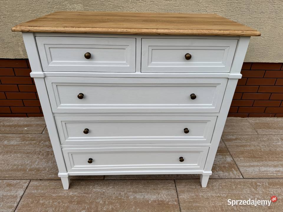Komoda z szufladami biała szafka Sulbiny