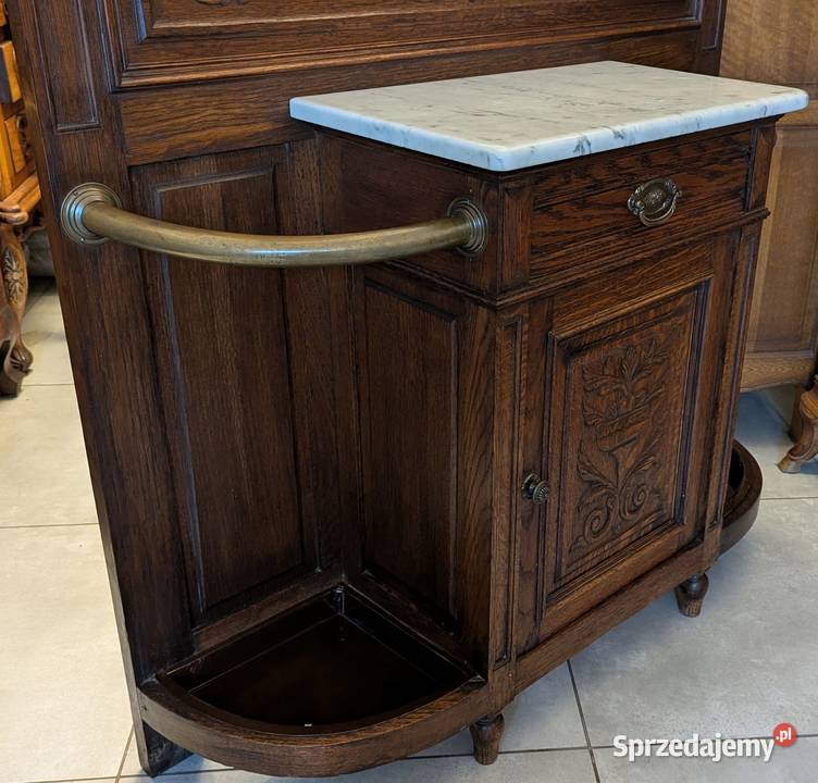 Piękna dębowa garderobawieszak secesyjnysklep Dąbrowa Górnicza