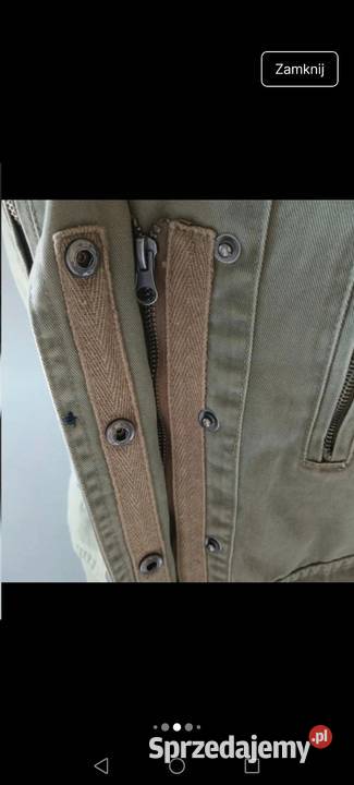 Kurtka jeansowa khaki wiatrówka jesień 2YK Krosno