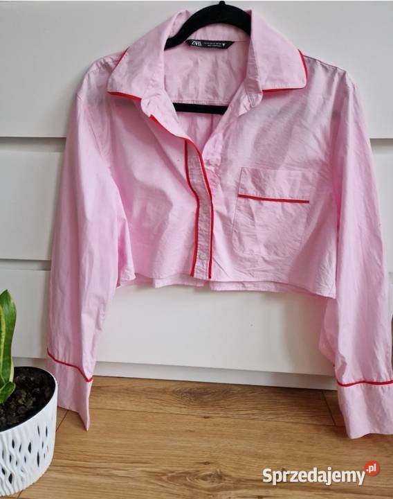 Koszula Zara różowa długi Bluzki i koszule Katowice