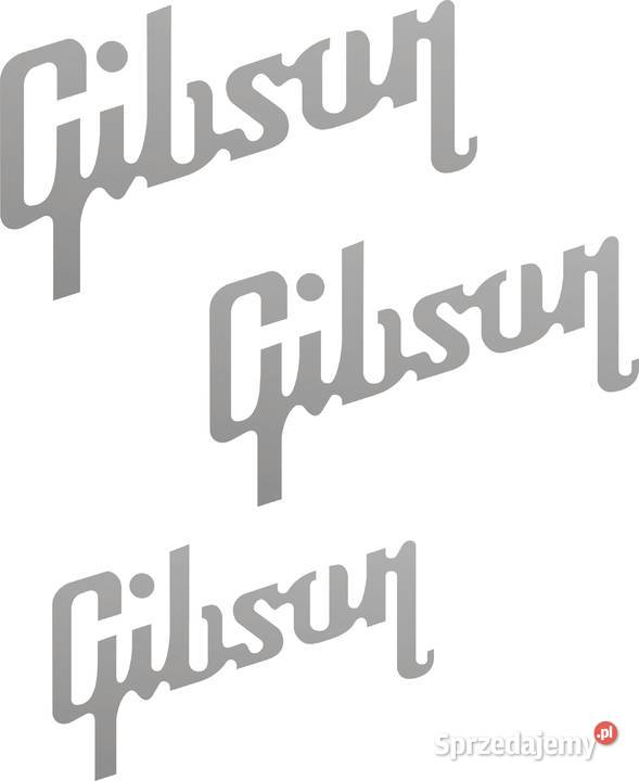 3 GIBSON srebrne naklejki na gitarę Producent małopolskie Kraków