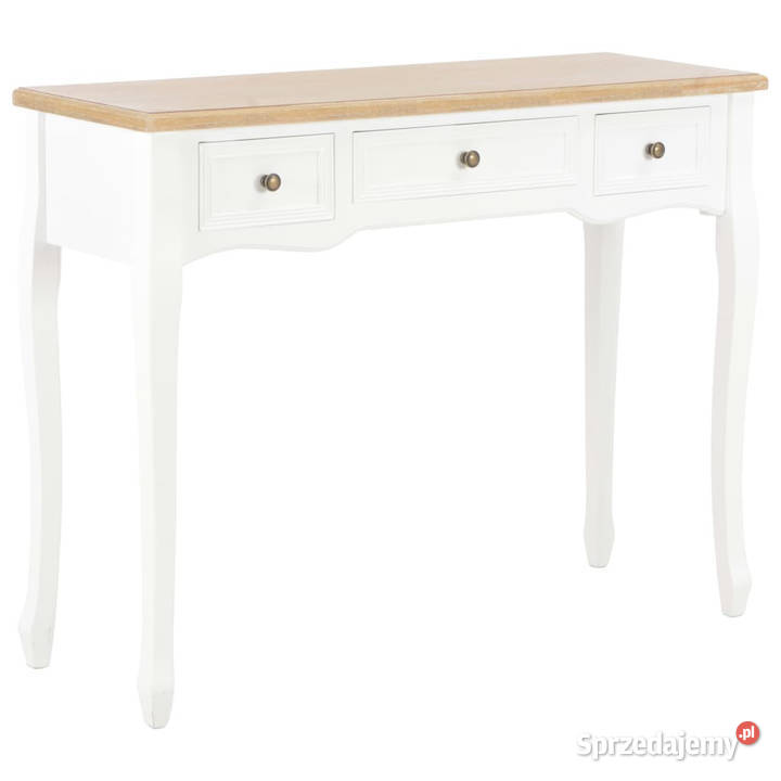 Stolik konsolowy z 3 szufladami biały WM280044 Warszawa