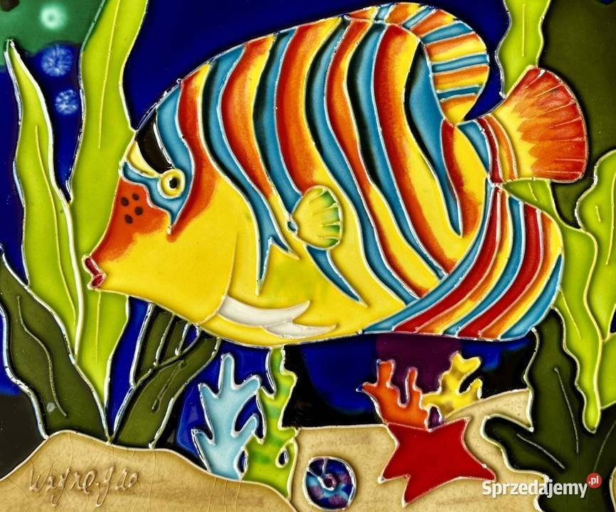 Ceramiczna polichromowana płytka artystyczna mazowieckie Warszawa