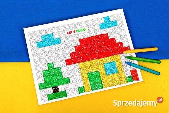 Klocek Klocki szablony przyjęcie urodziny słodki