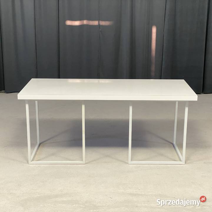 Biurko nowoczesne białe 18080 metalowa podstawa Biurka