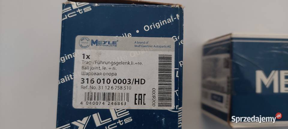 Sworzeń wahacza MEYLE Zewnętrzny BMW NOWE 2 dolnośląskie Wrocław